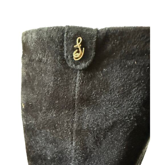 Sam Edelman Knee-high Black Suede Kitten Heel Boots Size 6 - Picture 7 of 9